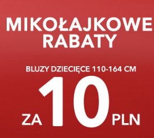 Mikołajkowe rabaty w ebutik.pl bluzy dziecięce za 10 zł