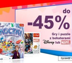 Gry i puzzle z bohaterami Disney lub Marvel w Smyku do -45%