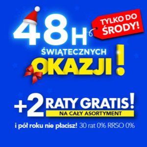 48H świątecznych okazji w RTV EURO AGD do -60% + 2 raty gratis