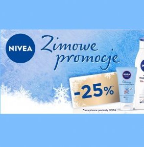 Zimowe promocje - wybrane produkty Nivea -25%